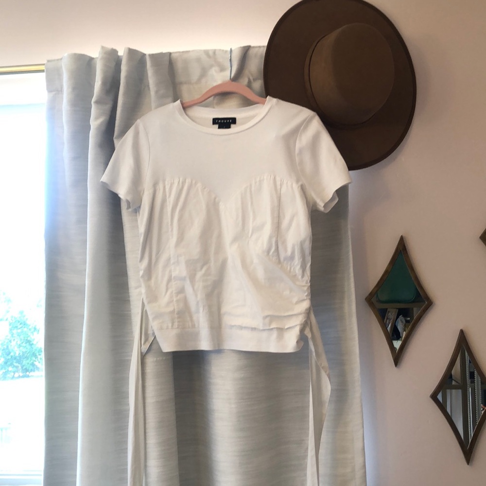White top with bow